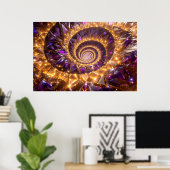 Poster Dreamscape de spirale dorée (Bureau à domicile)