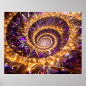 Poster Dreamscape de spirale dorée (Devant)