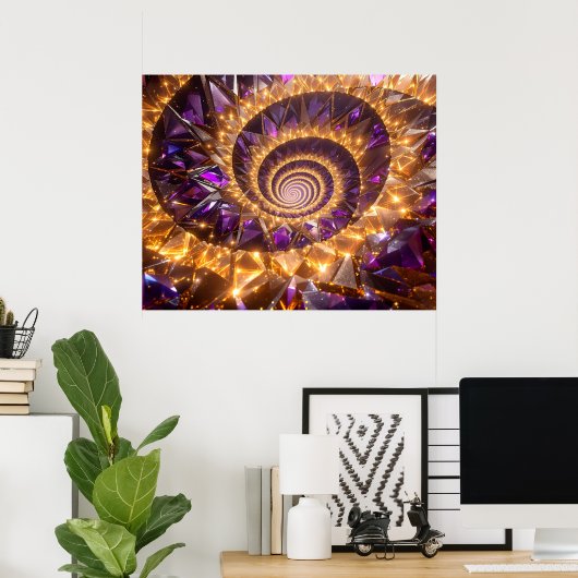 Poster Dreamscape de spirale dorée (Bureau à domicile)