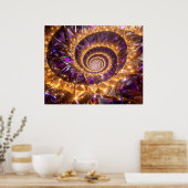 Poster Dreamscape de spirale dorée (Cuisine)