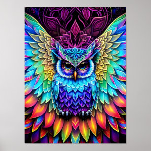 Poster "Dreamscape psychédélique : Lowell's Vibrant Color