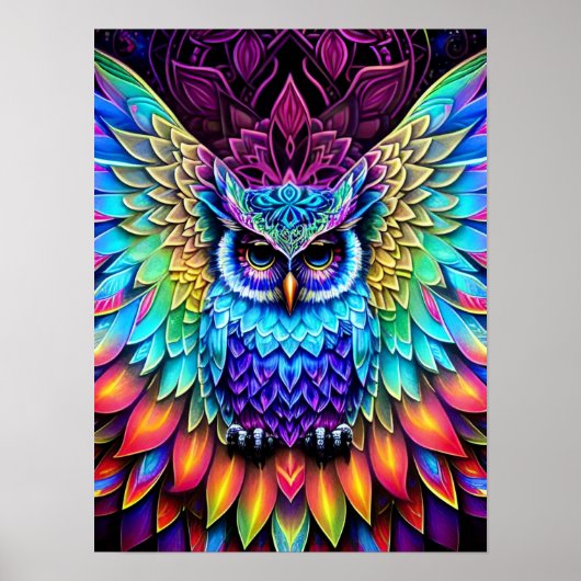 Poster "Dreamscape psychédélique : Lowell's Vibrant Color (Devant)