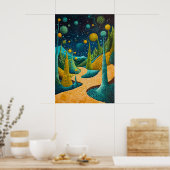 Poster Dreamscape surréaliste cosmique 1815 (Cuisine)