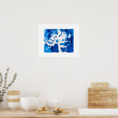 Poster Dreamy Blue Tree (Cuisine)