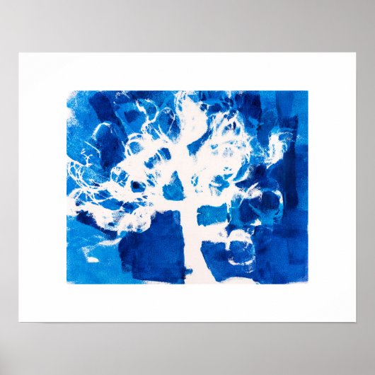 Poster Dreamy Blue Tree (Devant)