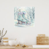 Poster Dreamy Christmas Ice Skates (Cuisine)