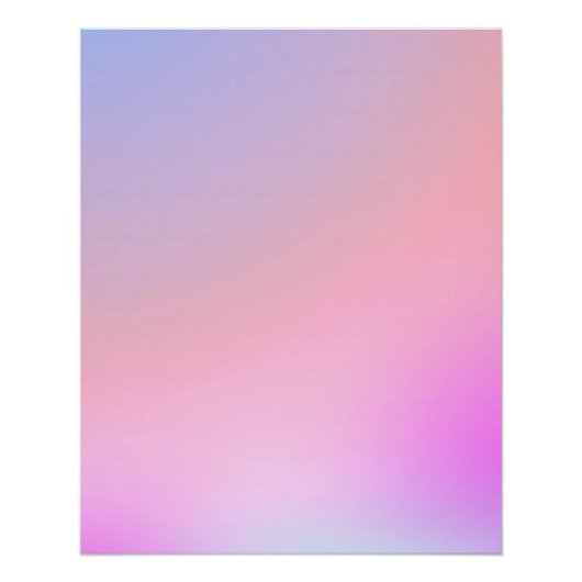 Poster Dreamy Cotton Candy Pastel Gradient (Devant)