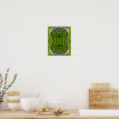 Poster Dreamy Curling Fleur sauvage blanc Abstrait (Cuisine)