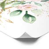 Poster Dreamy Elephant Rose Blush Floral Baby Welcome (Coin)