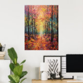 Poster Dreamy Fall Forest Walk Art (Bureau à domicile)