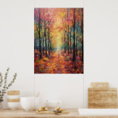 Poster Dreamy Fall Forest Walk Art (Cuisine)
