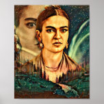 Poster Dreamy Frida Kahlo Surreal Outdoor Woods Scène<br><div class="desc">Ce design extérieur convivial et coloré de Frida Kahlo Surreal s'adresse aux amateurs de musique de votre vie. Vous avez l'air très bien sur les t-shirts, le papier d'emballage, les tasses, les affiches, les boutons, les porte - clés, etc. Parfait pour tous les amateurs d'art, Il peut aussi être offert...</div>