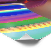 Poster Dreamy Girl with Rainbow Lights (Coin)