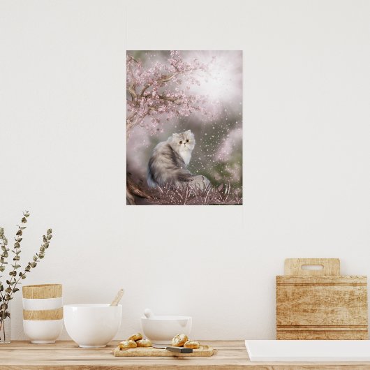 Poster Dreamy kitty cat (Cuisine)