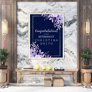 Poster Dreamy Lilac Pastel Aquarelle Parti de retraite