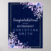 Poster Dreamy Lilac Pastel Aquarelle Parti de retraite (Devant)