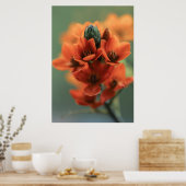 Poster Dreamy Orange Chincherinchee Fleurs (Cuisine)