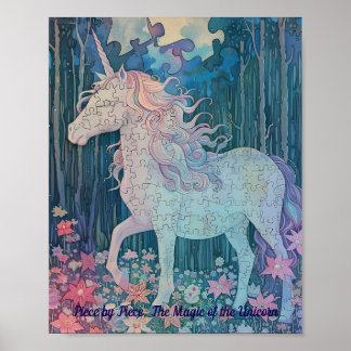 Poster Dreamy Pastel Unicorn Puzzle