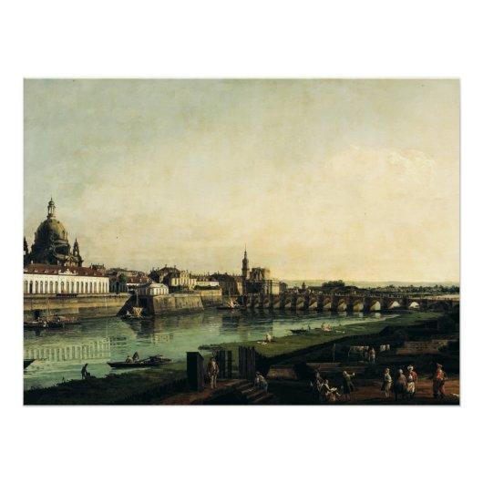Poster Dresden de la rive droite de l'Elbe (Devant)