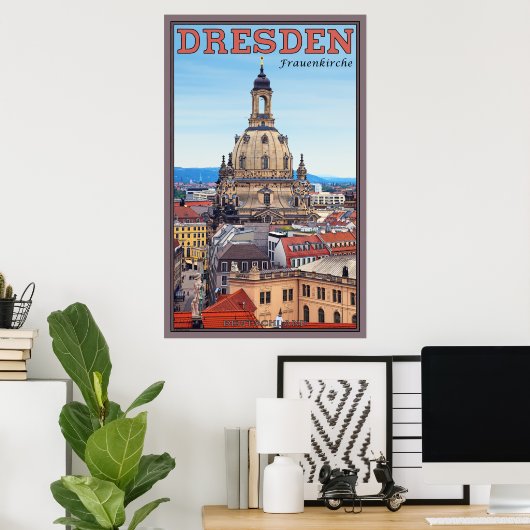 Poster Dresden Frauenkirche (Bureau à domicile)