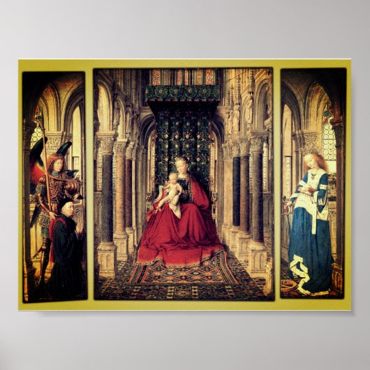 Poster Dresden Triptych (par Jan van Eyck, 1437) (Devant)