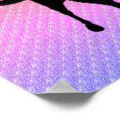 Poster Dressage Cheval Et Rider Silhouette (Coin)