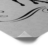 Poster Dressage Cheval Et Rider Silhouette (Coin)