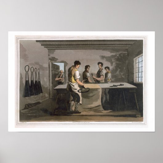 Poster Dresseurs de tissu, du "Costume du Yorkshire" engr (Devant)