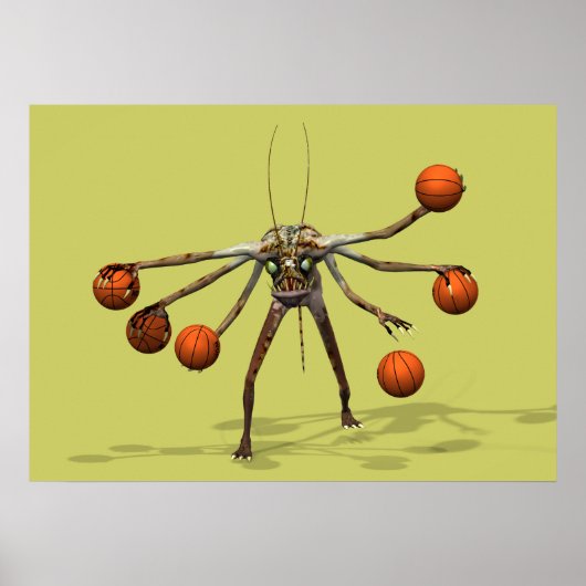 Poster Dribbler de basket-ball (Devant)