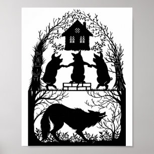Poster Drie Biggetjes