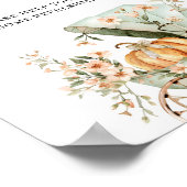 Poster Drink Station Fall Little Citrouille Baby shower (Coin)