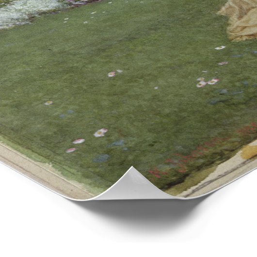 Poster Drinking Coffee and Reading in the Garden (Coin)