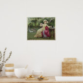 Poster Drinking Coffee and Reading in the Garden (Cuisine)