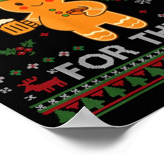 Poster Drinking For Three Pregnancy Announcement Ugly Swe (Coin)