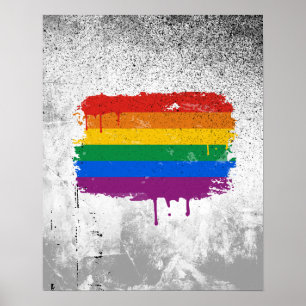 POSTER DRIPPER LE DRAPEAU GAY