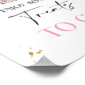 Poster Drive By Baby shower Treat Favoriser Sign rose Flo (Coin)