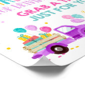 Poster Drive By Birthday Party Girl attraper un symbole d (Coin)