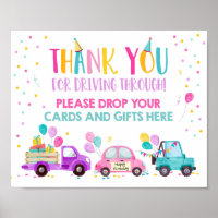 Drive By Birthday Party Girl Signe Cartes et cadea