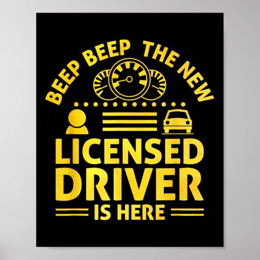 Poster Driving License Ped New Driver Permit Driving Scho (Devant)