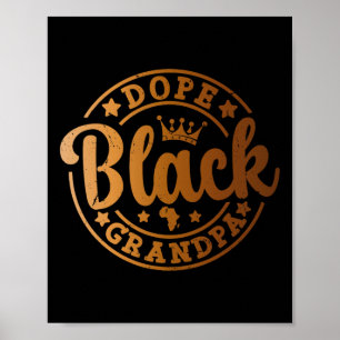 Poster Drogue Noir Grand-Père Mélanine Afro-Américain Noi