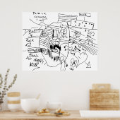 POSTER DROGUES ET ROCK N ROLL (Cuisine)