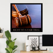 Poster Droit À Un Procès Équitable (Bureau à domicile)