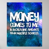 Poster Droit d'attraction Citation de manifeste d'argent (Devant)