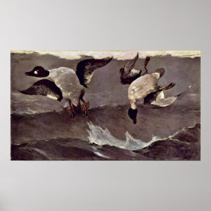 Poster Droit et gauche par Winslow Homer