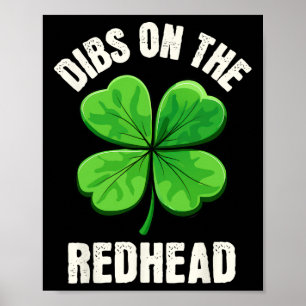 Poster Droit Sur La Rousse Drôle De St Patrick Irlandais