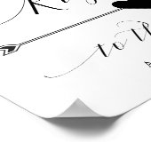 Poster Droite de cette façon au Grand Jour Flèche Mariage (Coin)