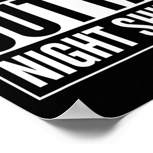 Poster Droite En Nuit Shift Funny Nurse Emt Cadeau (Coin)