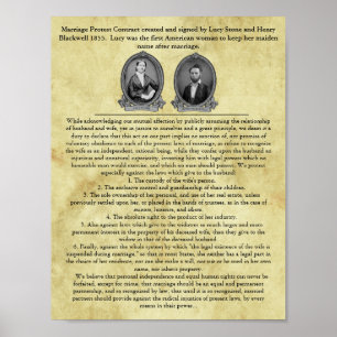 Poster Droits civiques de mariage de Lucy de suffrage en