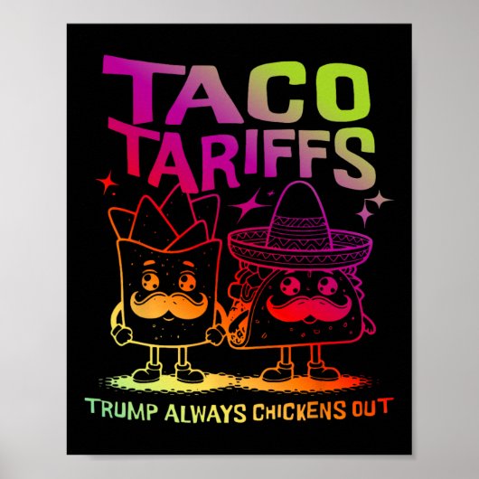 Poster Droits de douane sur les tacos Trump fait toujours (Devant)