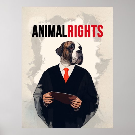 Poster Droits des animaux (Devant)